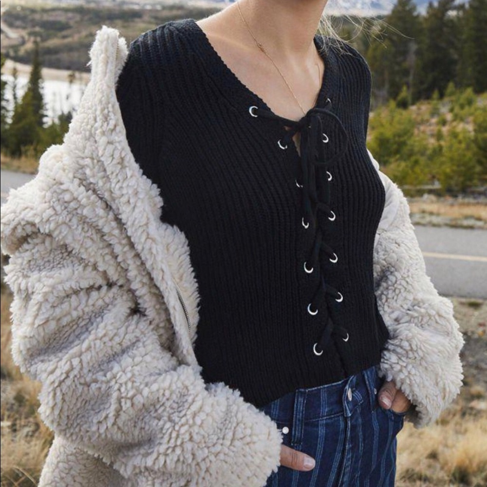 Kendall & Kylie Black Sweater Pacsun